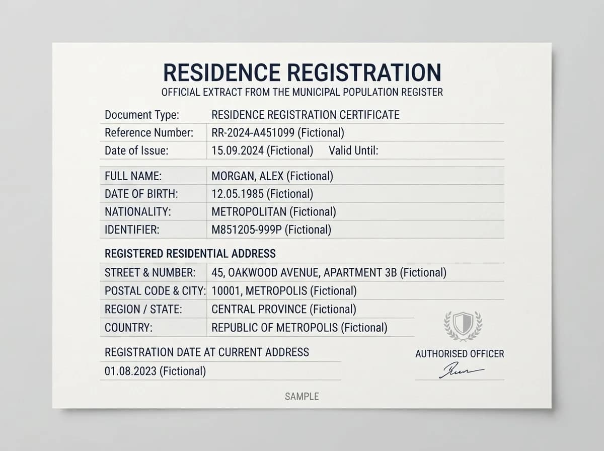 Residence registration